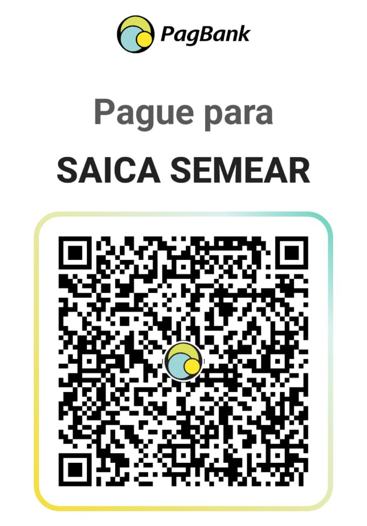 QR Code PIX para doação à Saica Semear - chave saicasemear7@gmail.com
